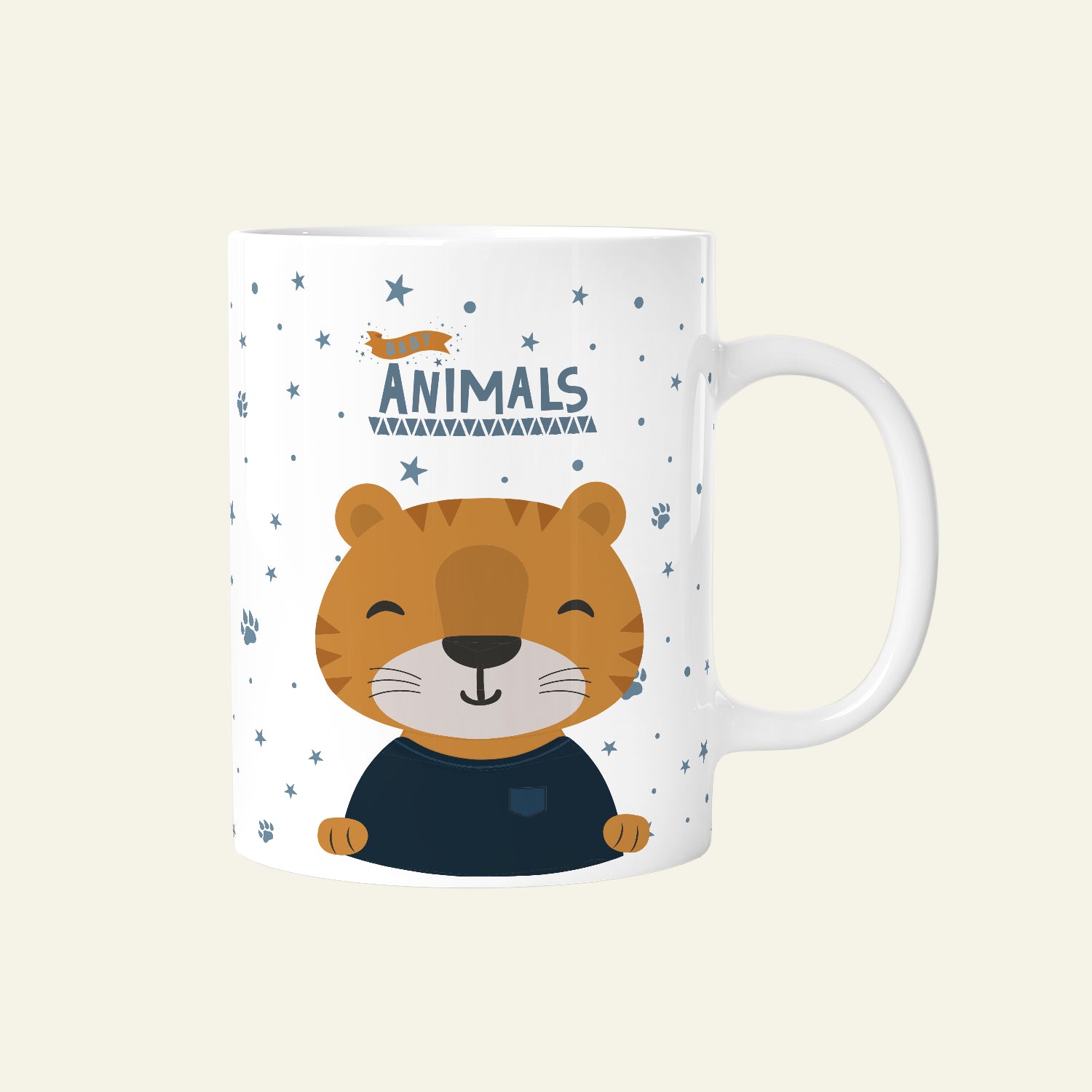 Taza Infantil Cerámica 330ml - 3D Animals